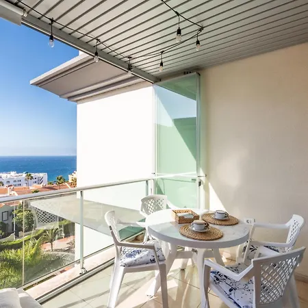 Sunny Ocean View With Large Rooftop Terrace & Pool Golf Del Sur 81 M2 Apartment