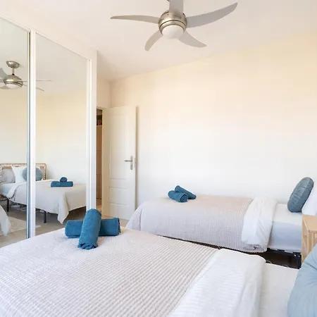 Sunny Ocean View With Large Rooftop Terrace & Pool Golf Del Sur 81 M2 Apartment San Miguel de Abona