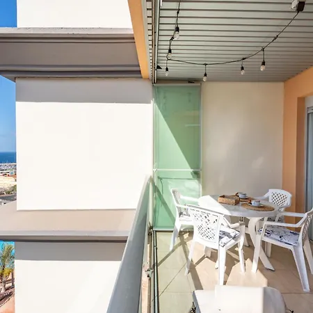 Sunny Ocean View With Large Rooftop Terrace & Pool Golf Del Sur 81 M2 Apartment